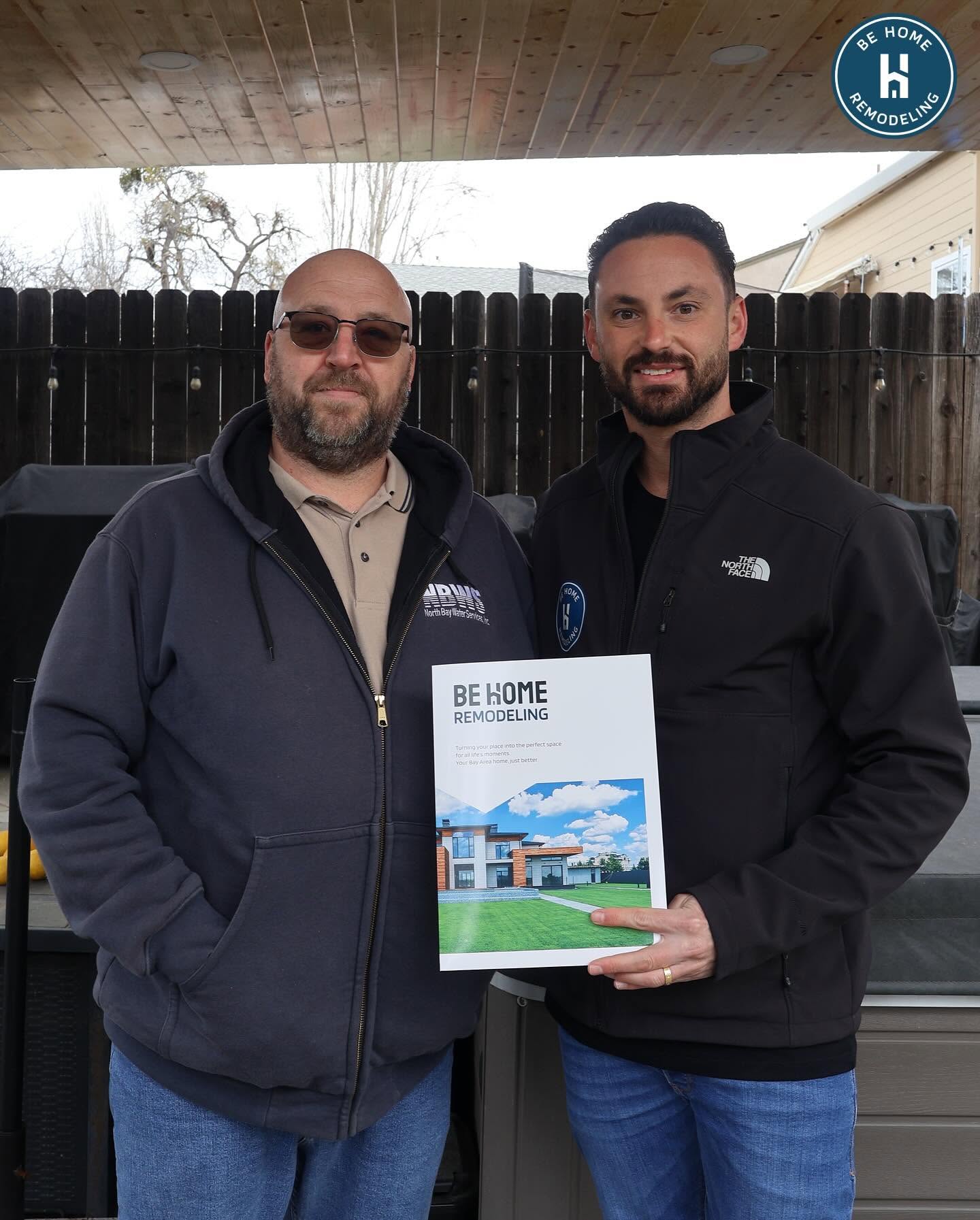 Be Home Remodeling project handoff to homeowners