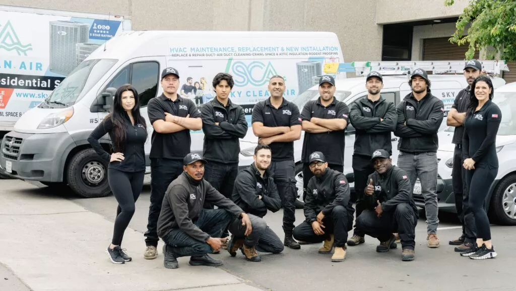 Sky Clean Air air duct cleaning team
