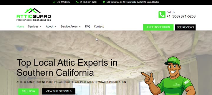 Attic Guard website