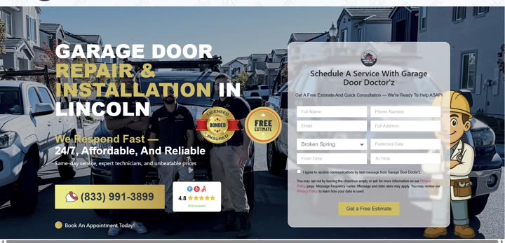 Garage Door Doctor’z website