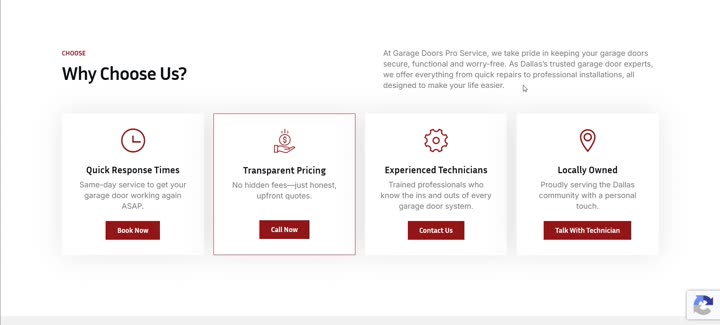 Garage Door Pro Service website