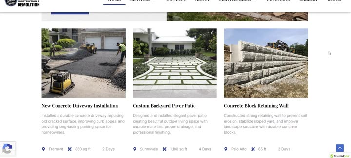 Quartz Demolition website