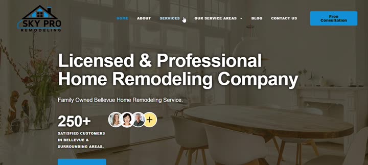 Sky Pro Remodeling website