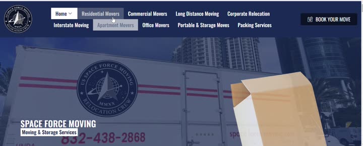 Space Force Moving website