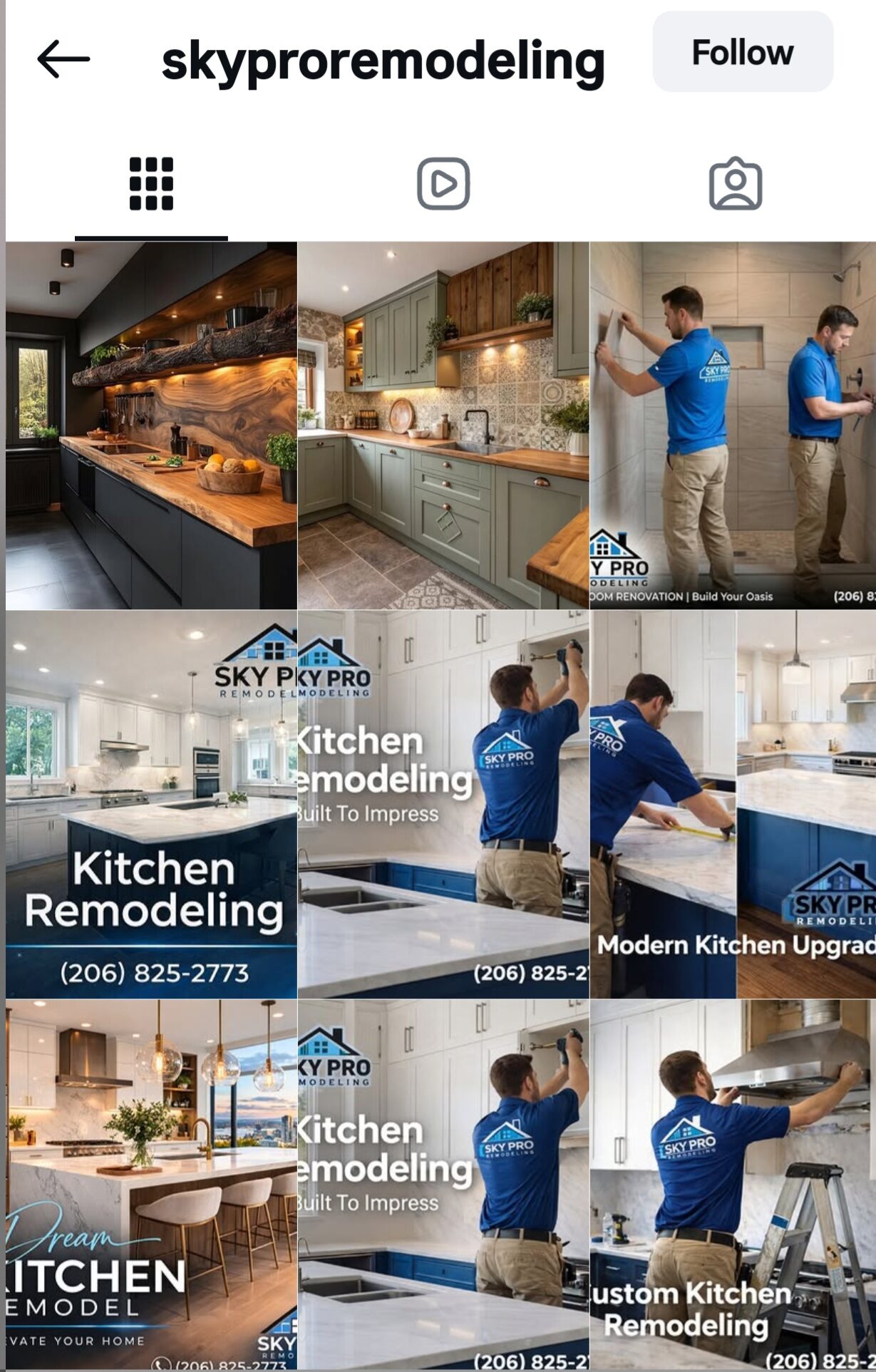 Managed social media content — home service brand