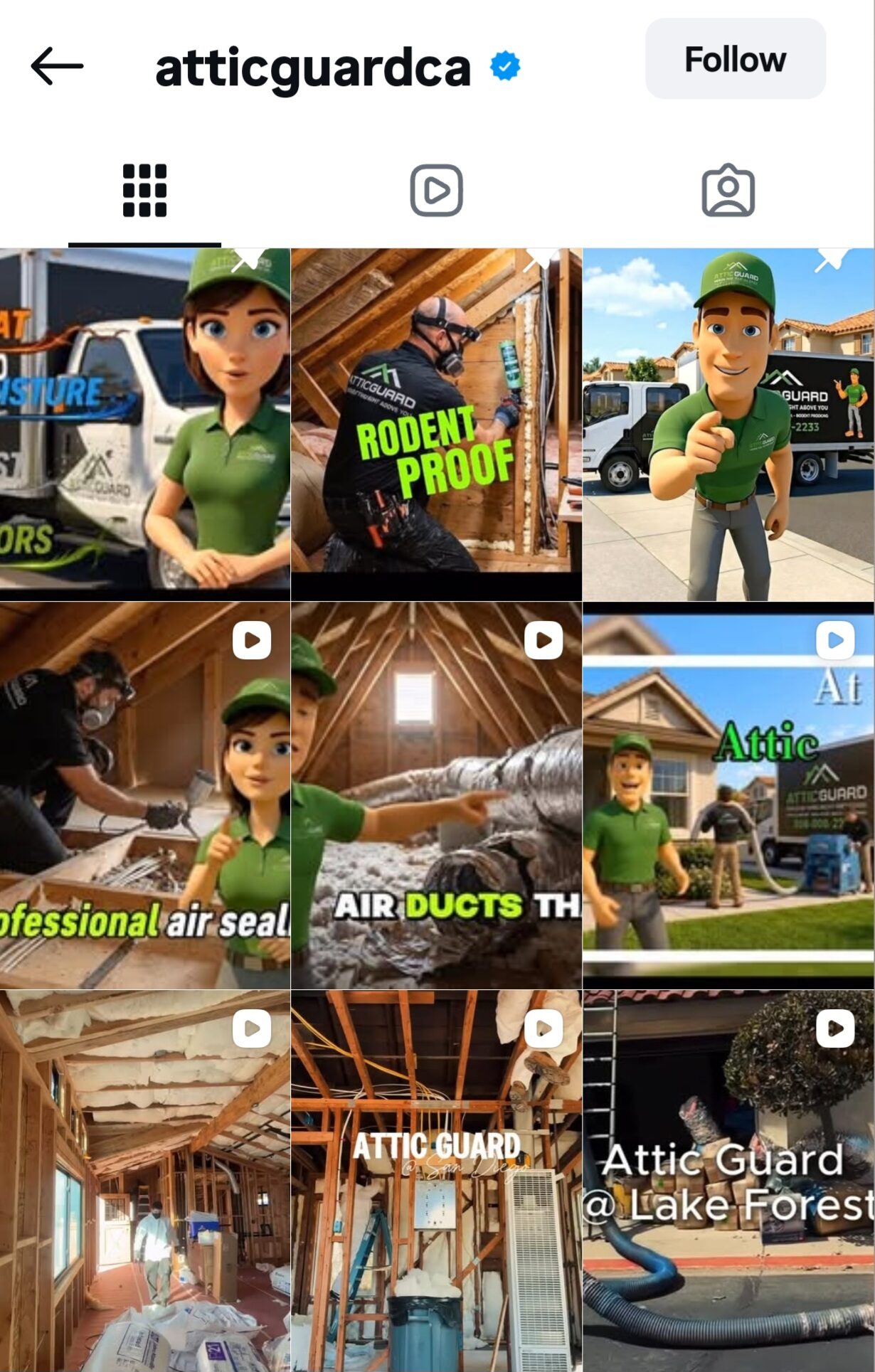 Managed social media content — home service brand