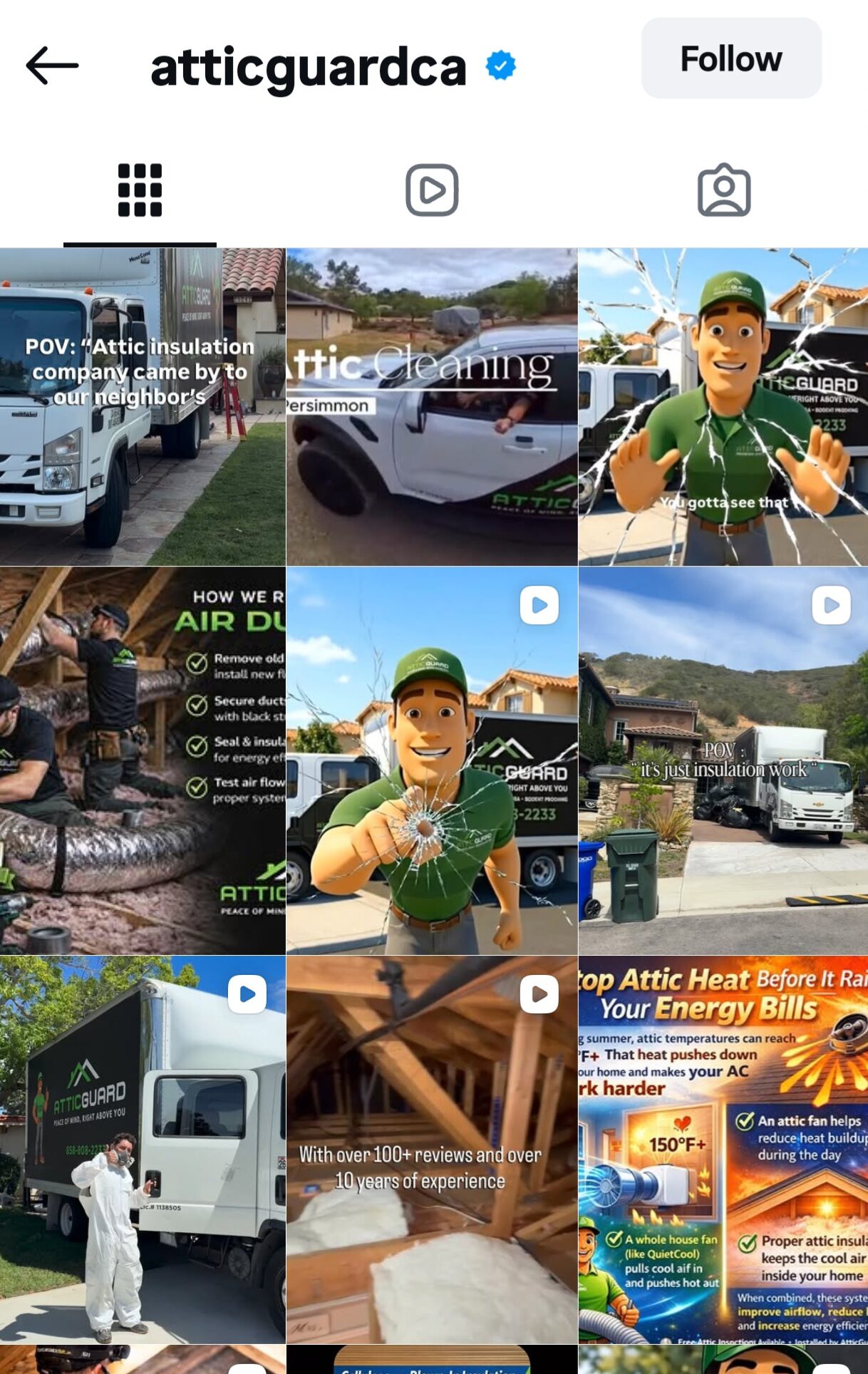 Managed social media content — home service brand