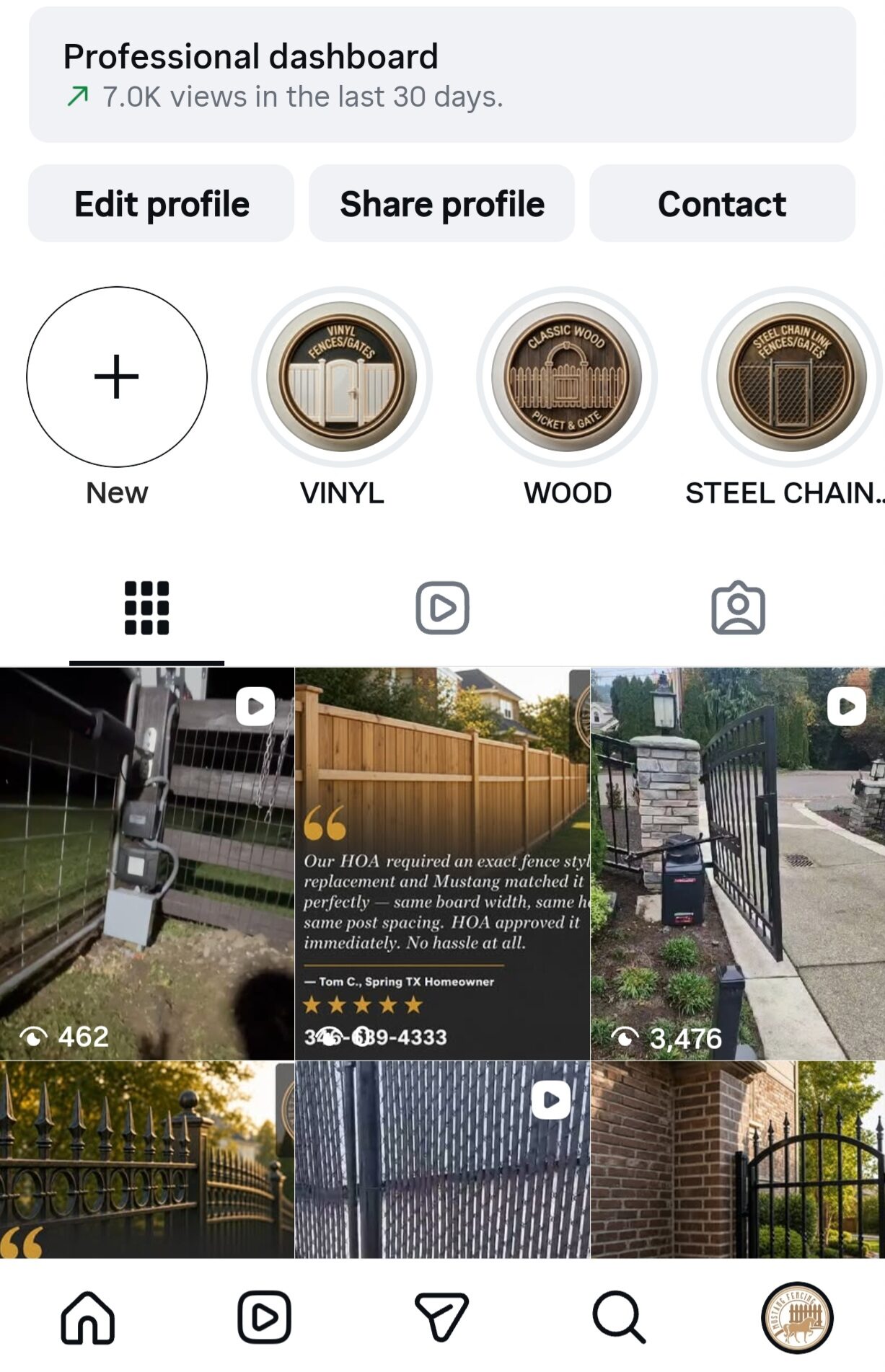 Managed social media content — home service brand