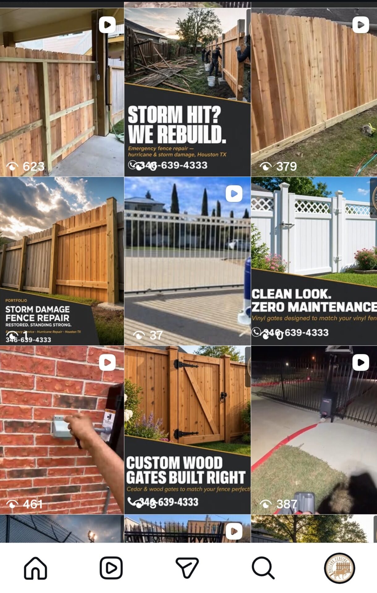 Managed social media content — home service brand